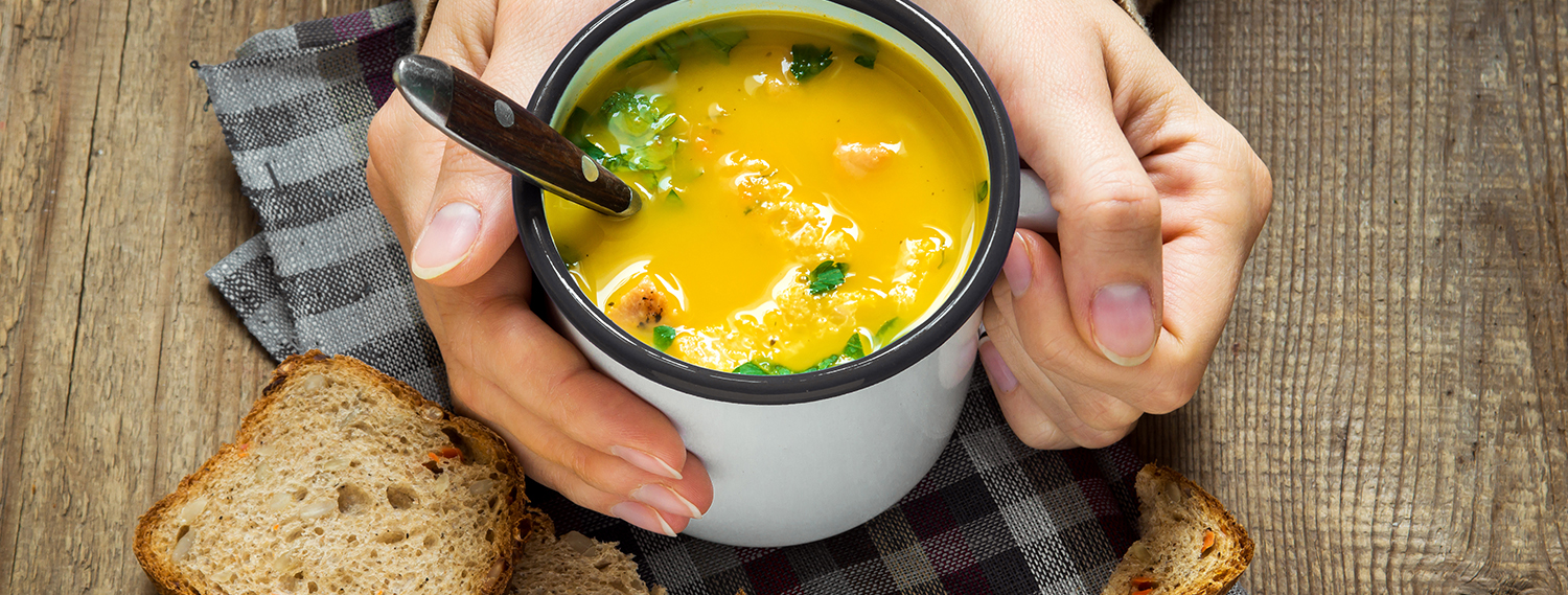 Winterzeit und Suppe